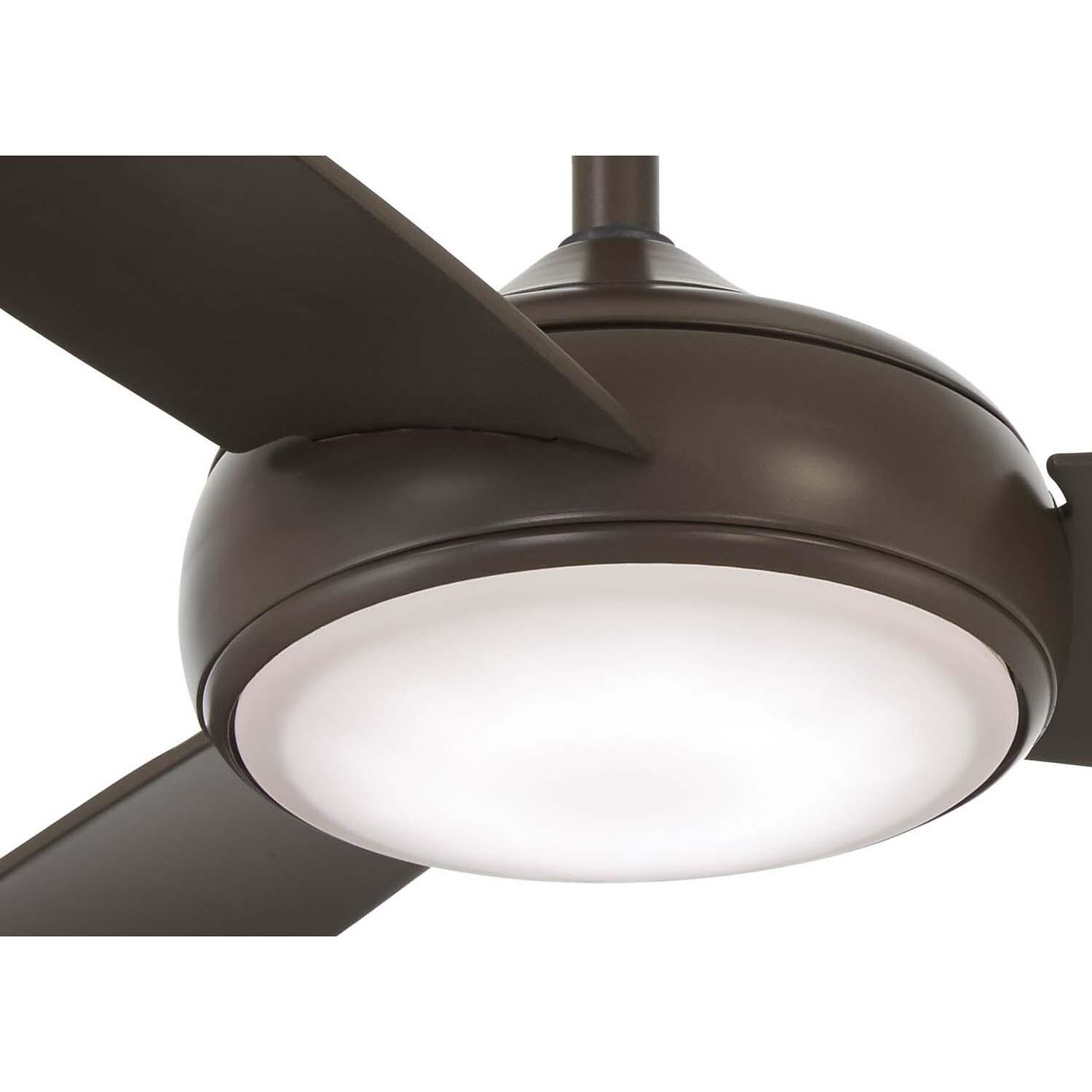 Minka-Aire F465L-ORB Concept IV 54-Inch 3-Blade LED Smart Ceiling Fan in Oil Rubbed Bronze Finish w/ Oil Rubbed Bronze Blades & Etched Opal Glass - Blade thumbnail