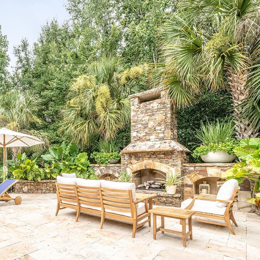 Teak + Table Charleston Sofa in Natural - Fireside - Lifestyle thumbnail