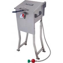 Bayou Classic 2.5 Gallon Stainless Steel Propane Gas Fryer With Stainless Steel Basket image