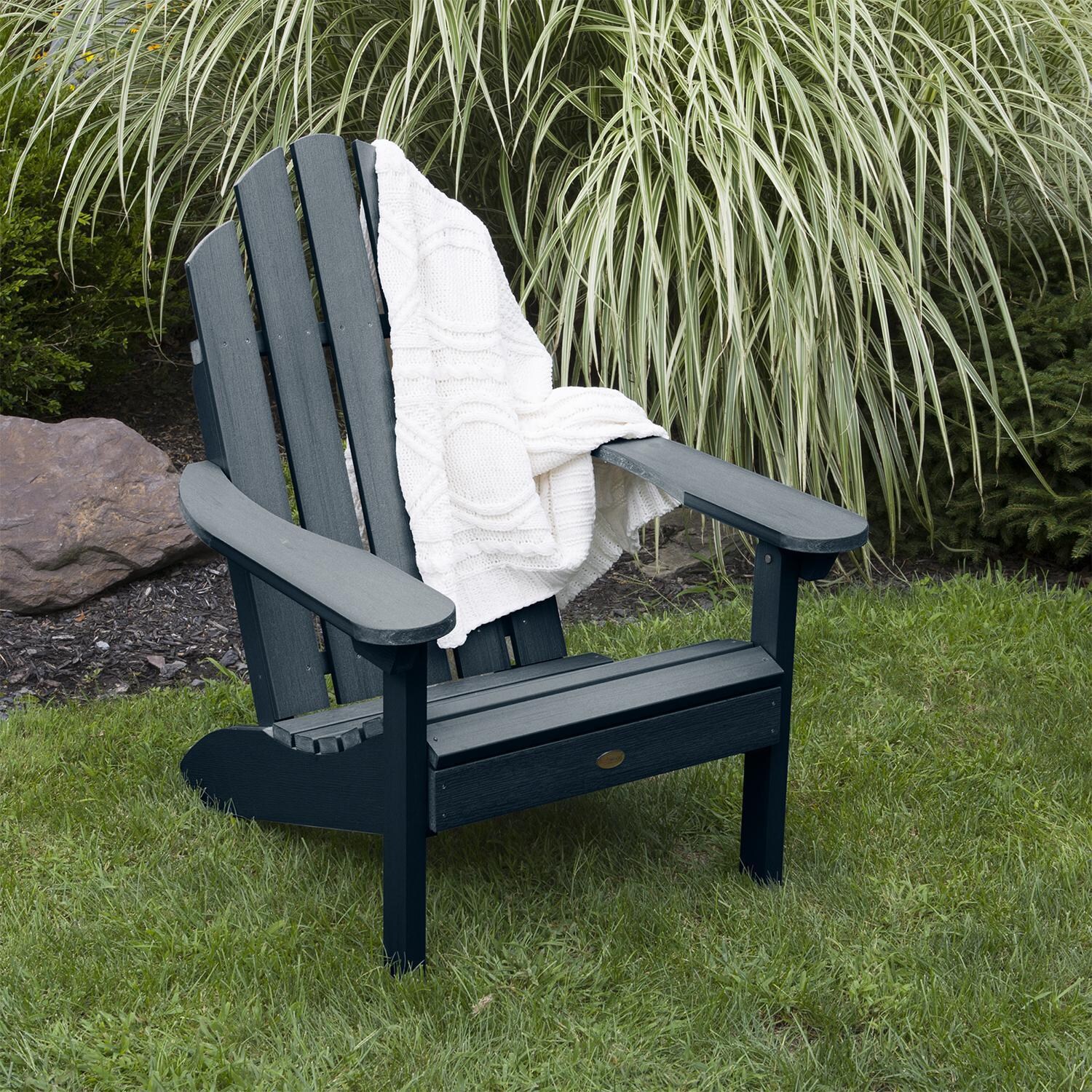 Lakeview Paradise Key Adirondack Chair - Federal Blue - Angled View thumbnail