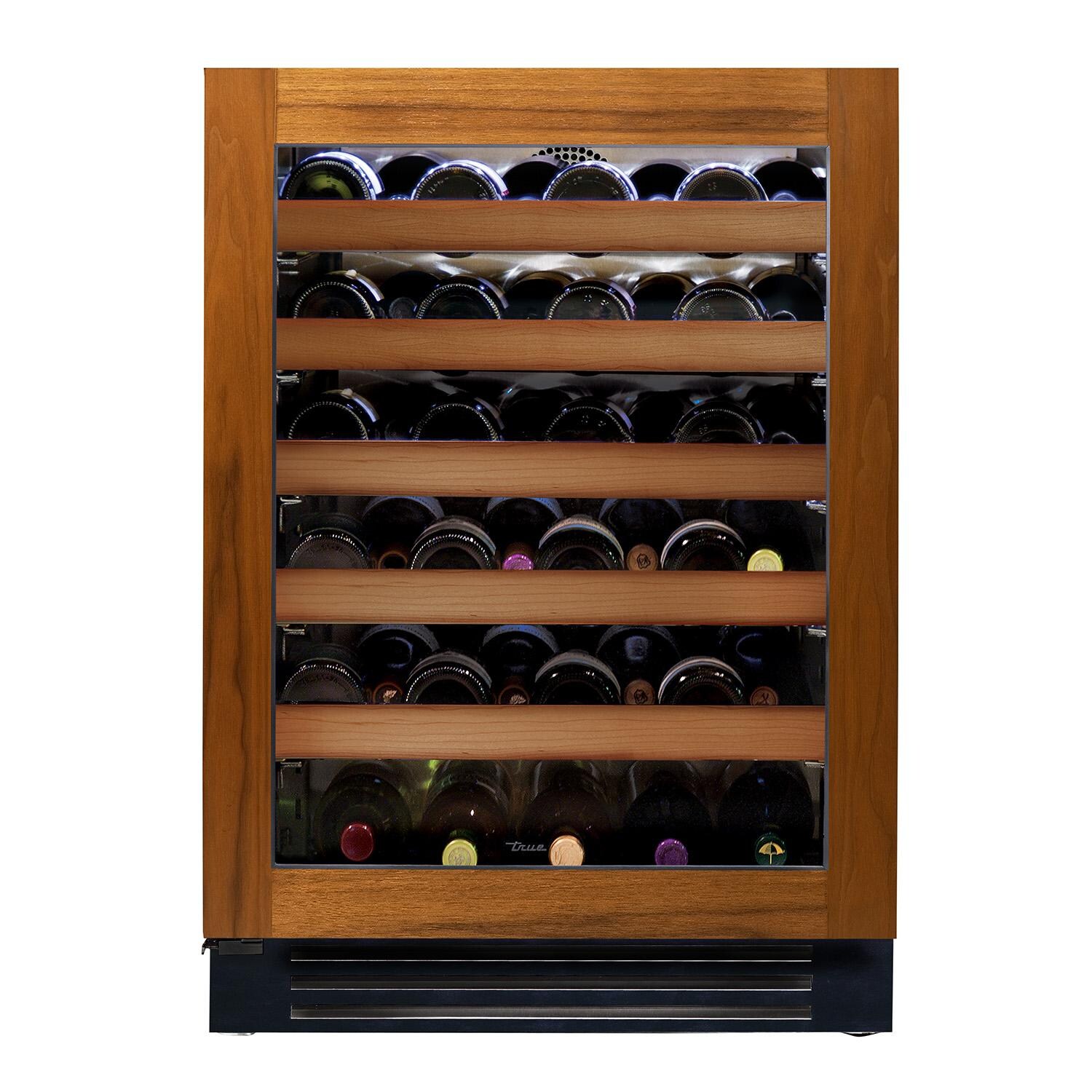True TWC-24-L-OG-C 24 Inch 45 Bottle Left Hinge Glass Door Outdoor Outdoor Wine Cabinet - Overlay Ready - White Background thumbnail
