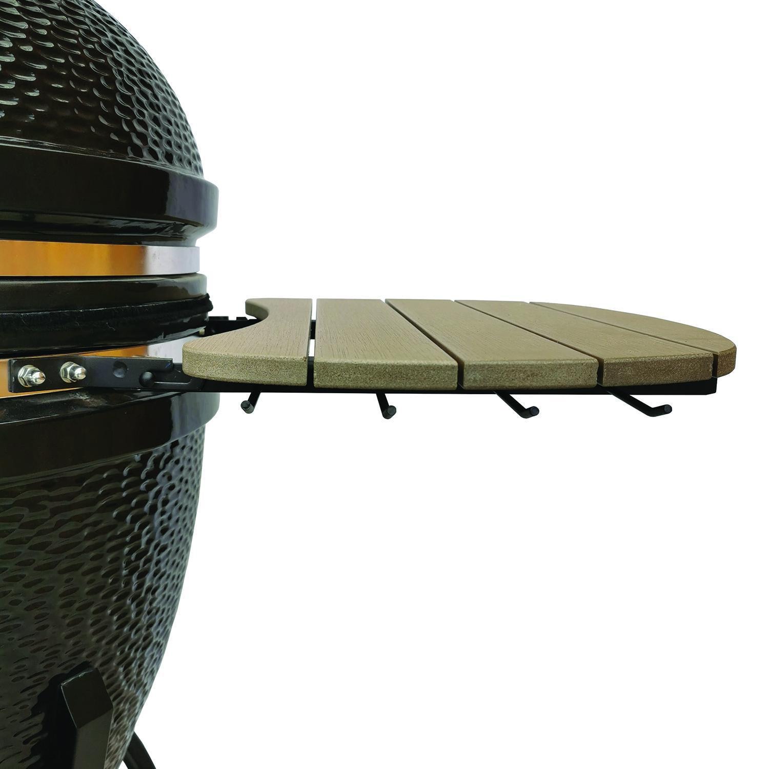 Vision C-R4C1F1-H Professional C-Series Ceramic Kamado Grill - Red - Side Shelf thumbnail