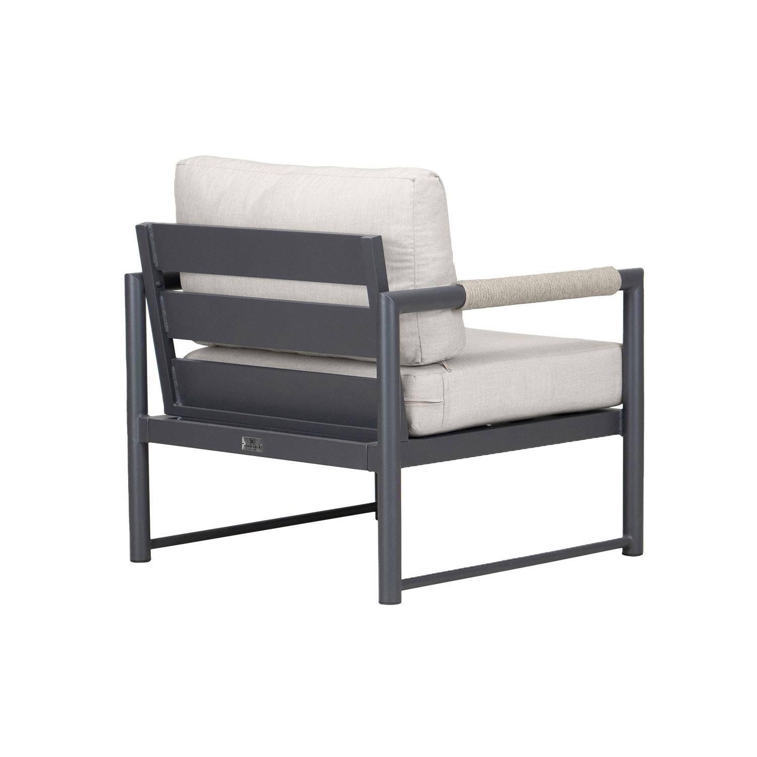 Lakeview AVEBAY-SL-PG-CC-CS Avenue Bay Slate/Pebble Gray Club Chair - Cast Silver - Rear Angled - White Background thumbnail