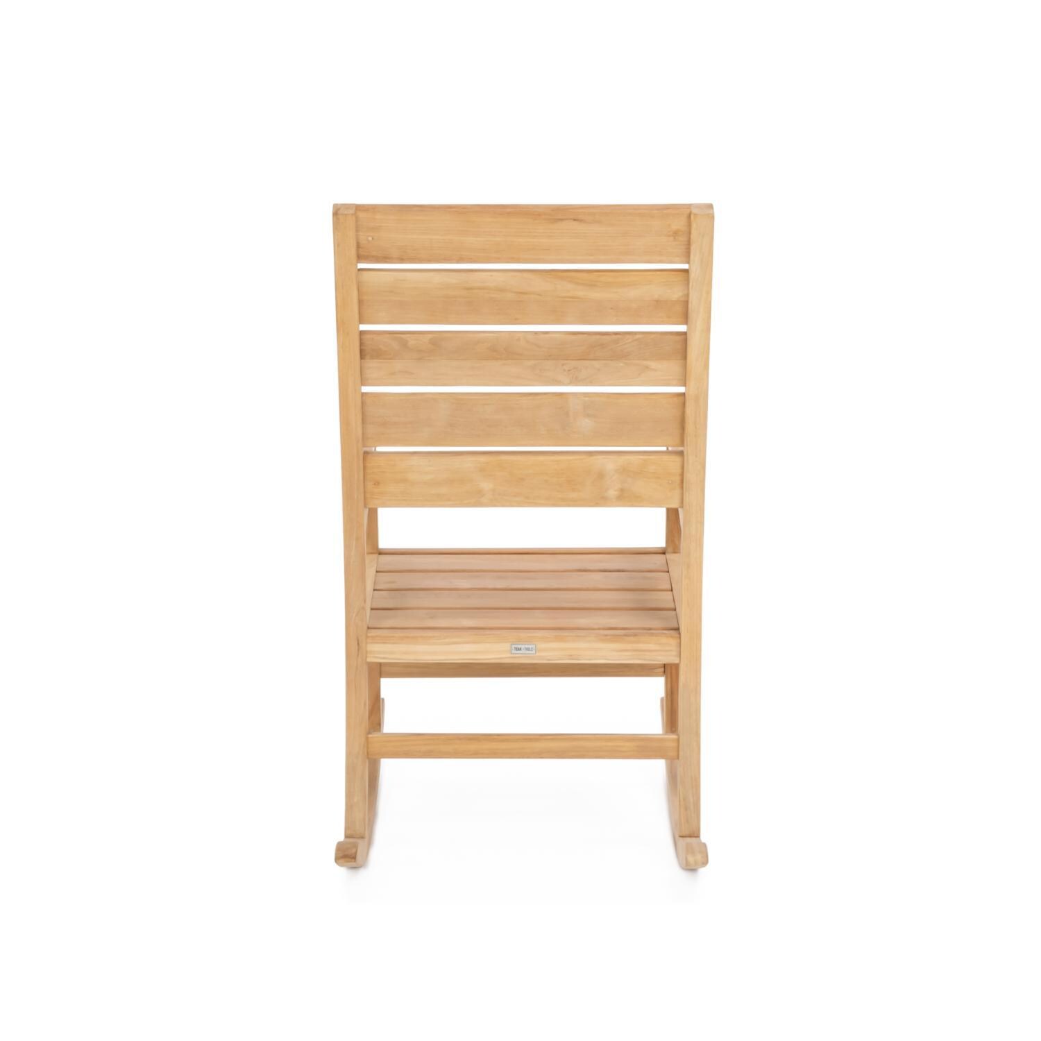 Teak + Table Friday High Back Rocking Chair - Chair Back - White Background thumbnail