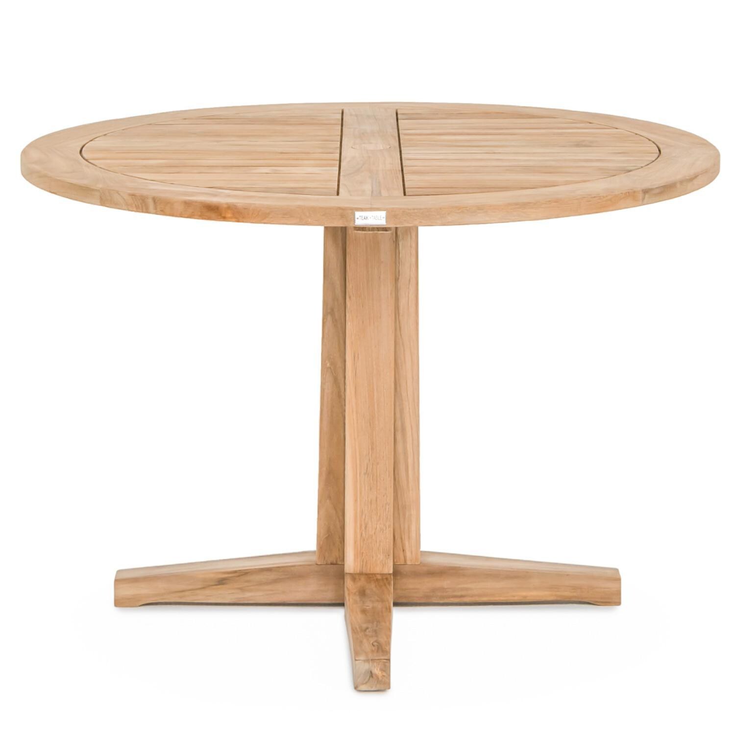 Teak + Table Havana/Friday Pedestal 48 Inch 5 Piece - Side View - White Background thumbnail