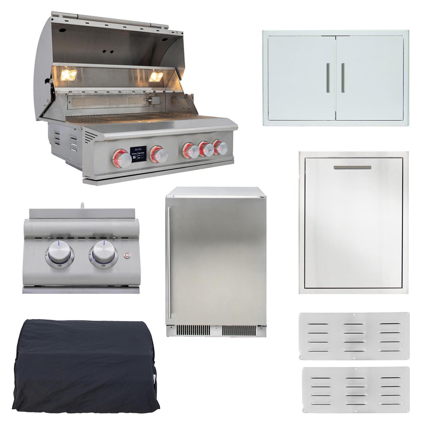 Blaze LTE PRO 8-Piece 32-Inch Natural Gas Outdoor Kitchen Package - White Background thumbnail