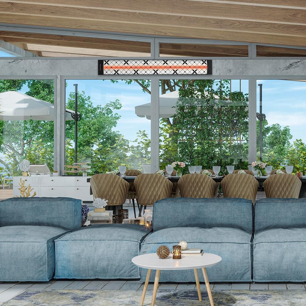 Infratech C4024BL4 Motif Collection 61 1/4-Inch 4000W Single Element 240V Electric Infrared Patio Heater - Lifestyle thumbnail