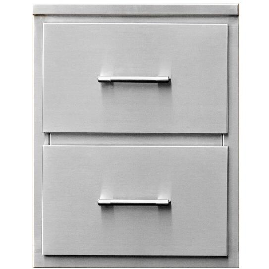 TEC 18-Inch Stainless Steel Double Access Drawers - DD18