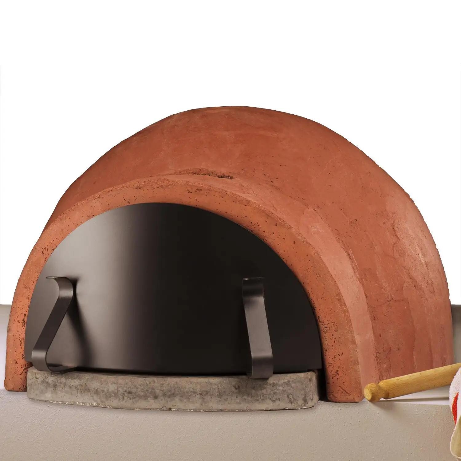 Alfa FRCUP-L70 Cupolino V70 27-Inch Ready-To-Finish Outdoor Wood Fired Pizza Oven - Front View With Oven Door thumbnail