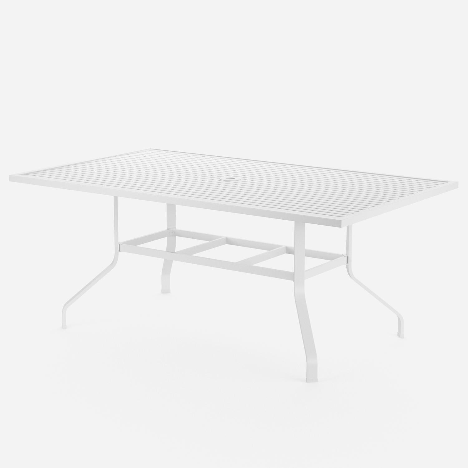 Sunset West - 501-T72 - Bristol 72 X 42 Inch Rectangular Aluminum Patio Dining Table W/ Umbrella Hole thumbnail