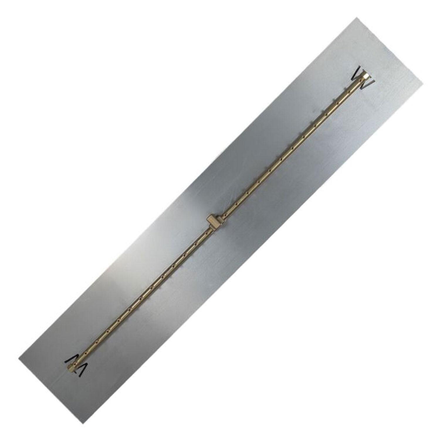 Warming Trends 53 5/8 Linear Brass Natural Gas/Propane Burner w/ 62 X 12-in Plate