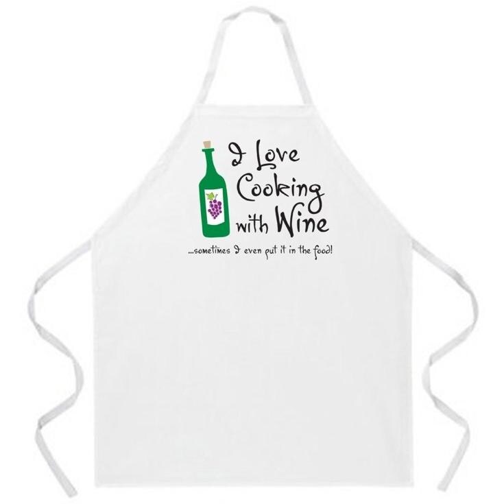 Attitude Aprons Cooking With Wine Apron thumbnail