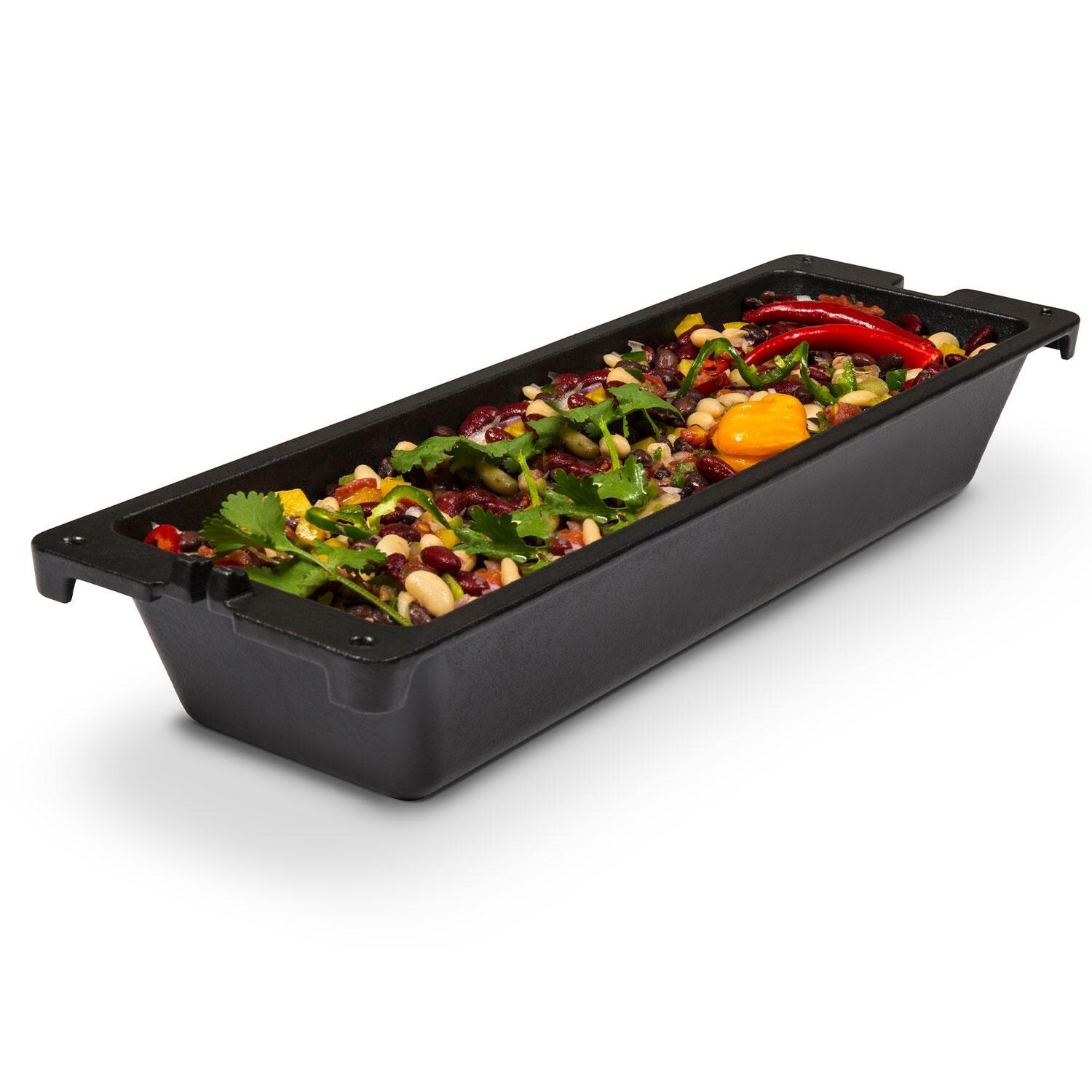 Broil King 69618 Imperial/Regal Cast Iron Wok - Food Displayed - White Background thumbnail