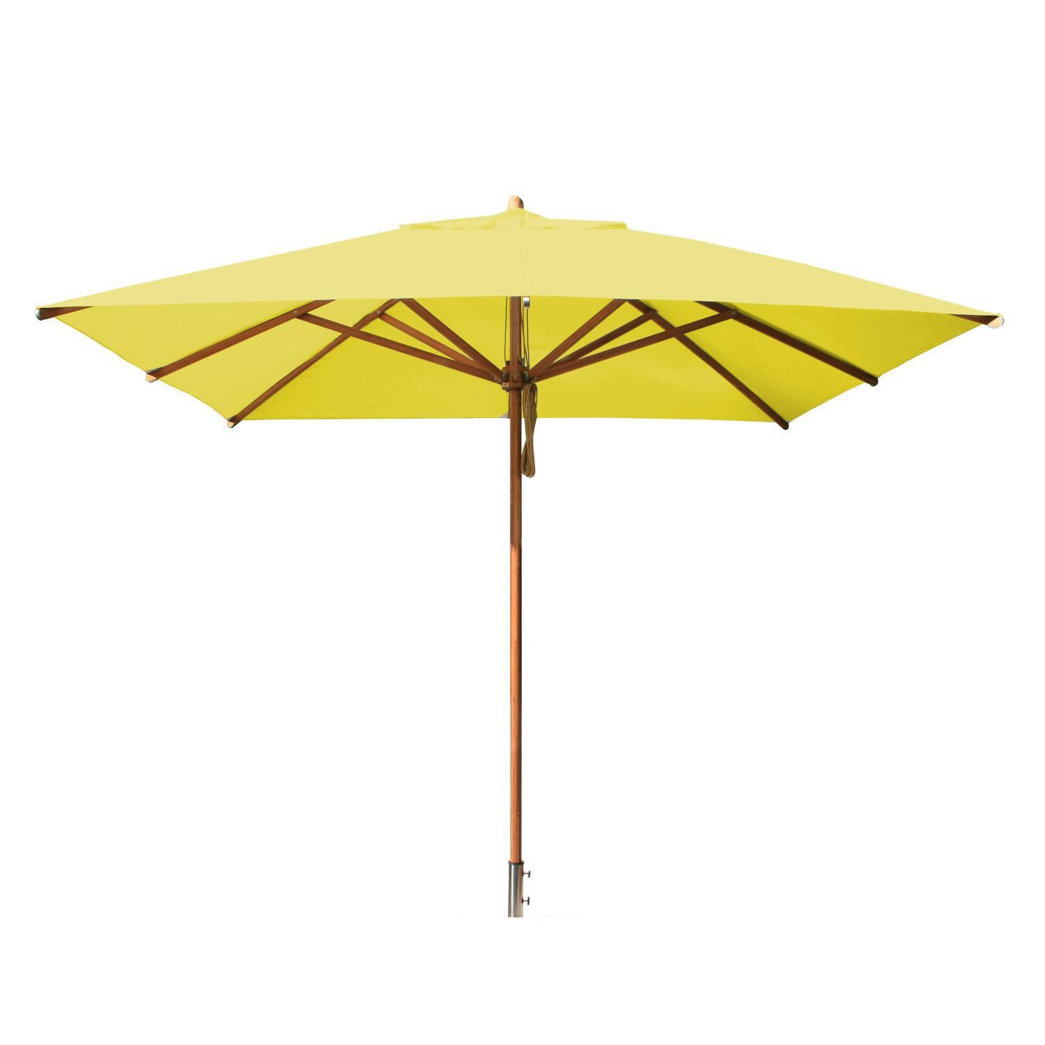 Bambrella Levante 10 Ft. Square Market Umbrella With Yellow Canopy (Umbrella Base Not Included) thumbnail