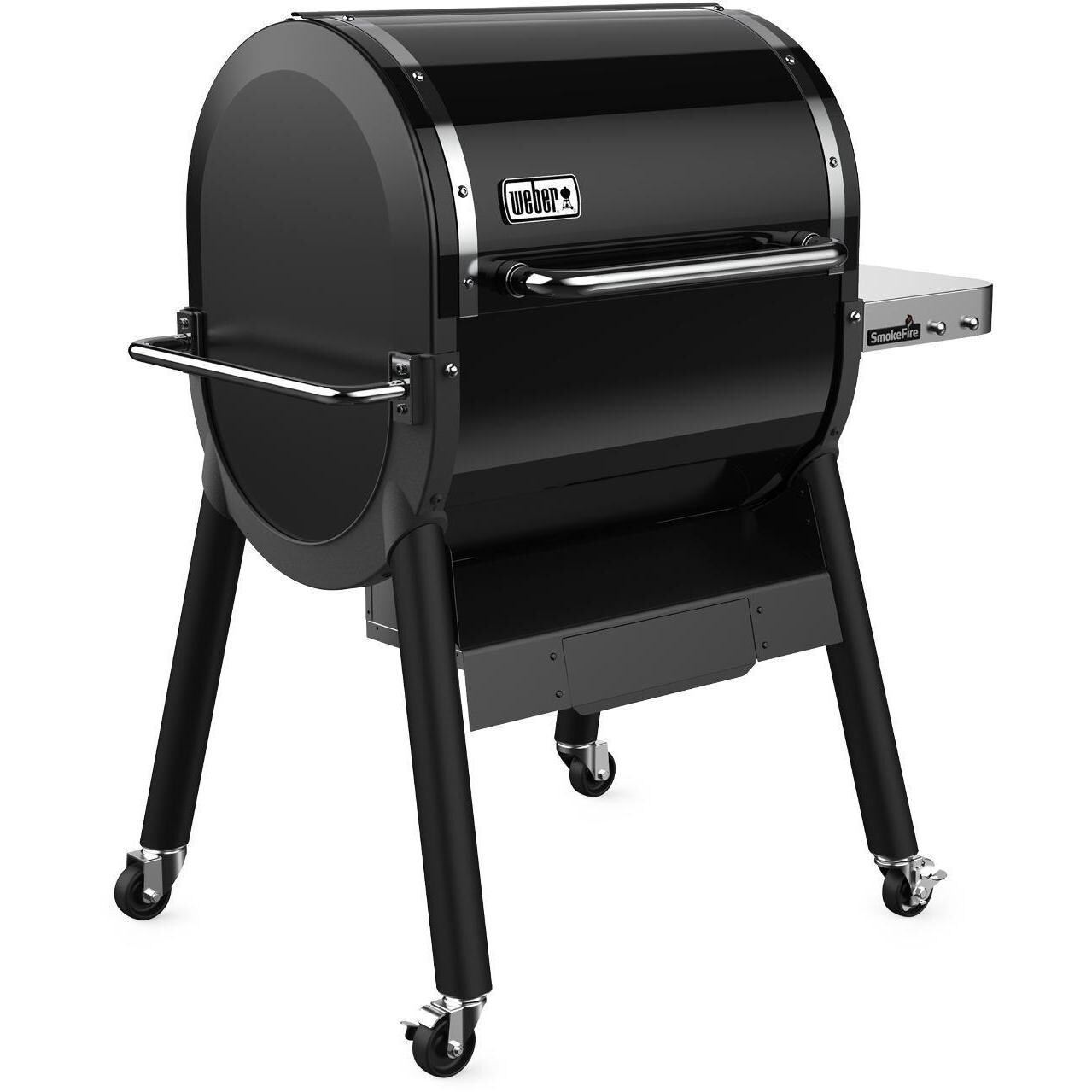 Weber 22510201 SmokeFire EX4 Gen 2 24-Inch Wi-Fi Enabled Wood Fired Pellet Grill - Left-Side Angled View - White Background thumbnail