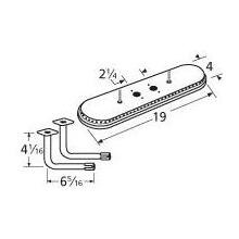 Stainless Steel Oval Twin, Centered, 2.25 Inch Offset Burner 15202-77402 image