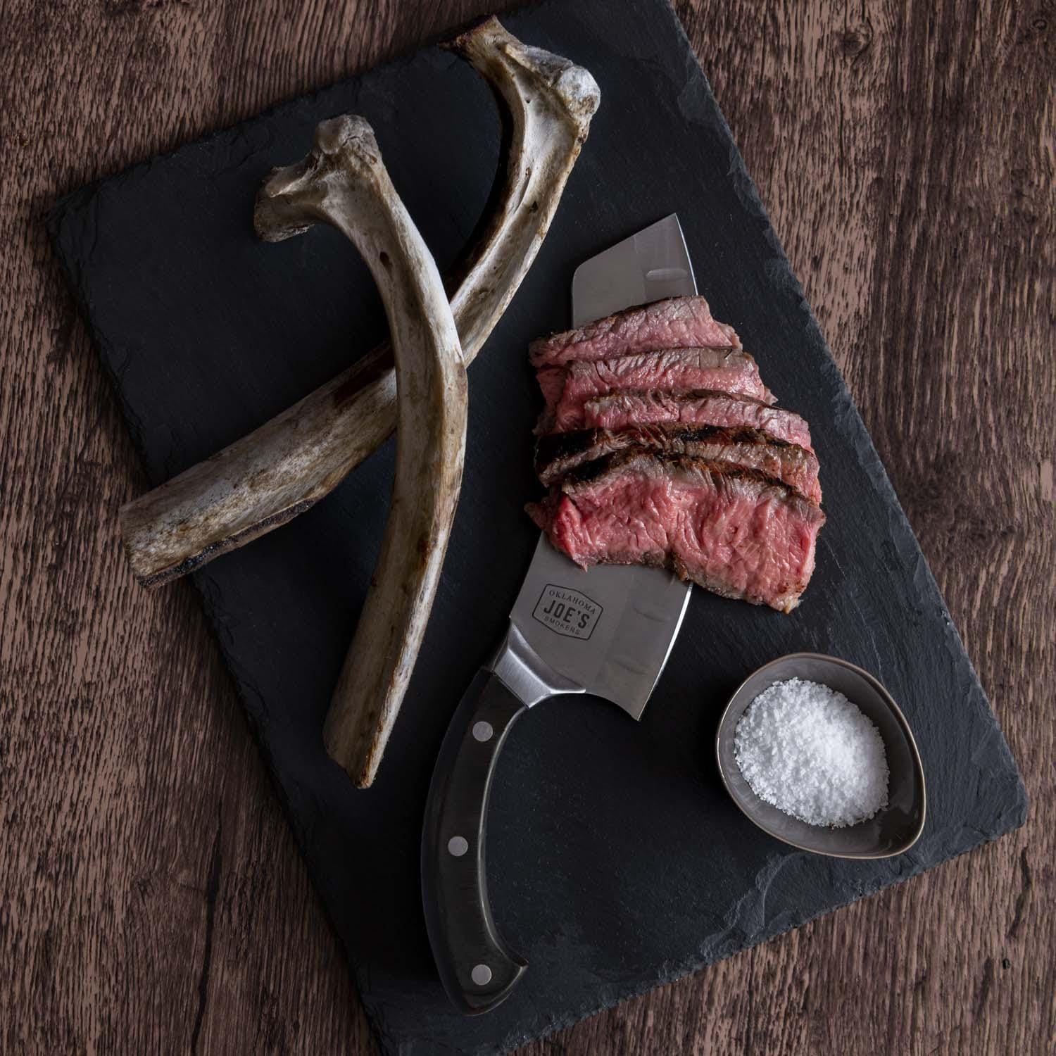 Oklahoma Joe's 6326379R06 Blacksmith 2-in-1 Cleaver & Chef Knife - Steak - Lifestyle thumbnail