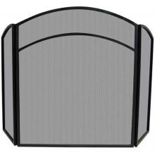 UniFlame 52-Inch 3 Fold Black Wrought Iron Fireplace Screen - S-1060 image