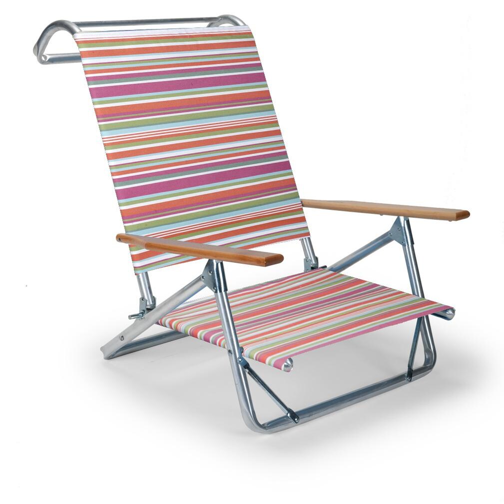 Original Mini-Sun Folding Aluminum Beach Chair By Telescope Casual - Malibu