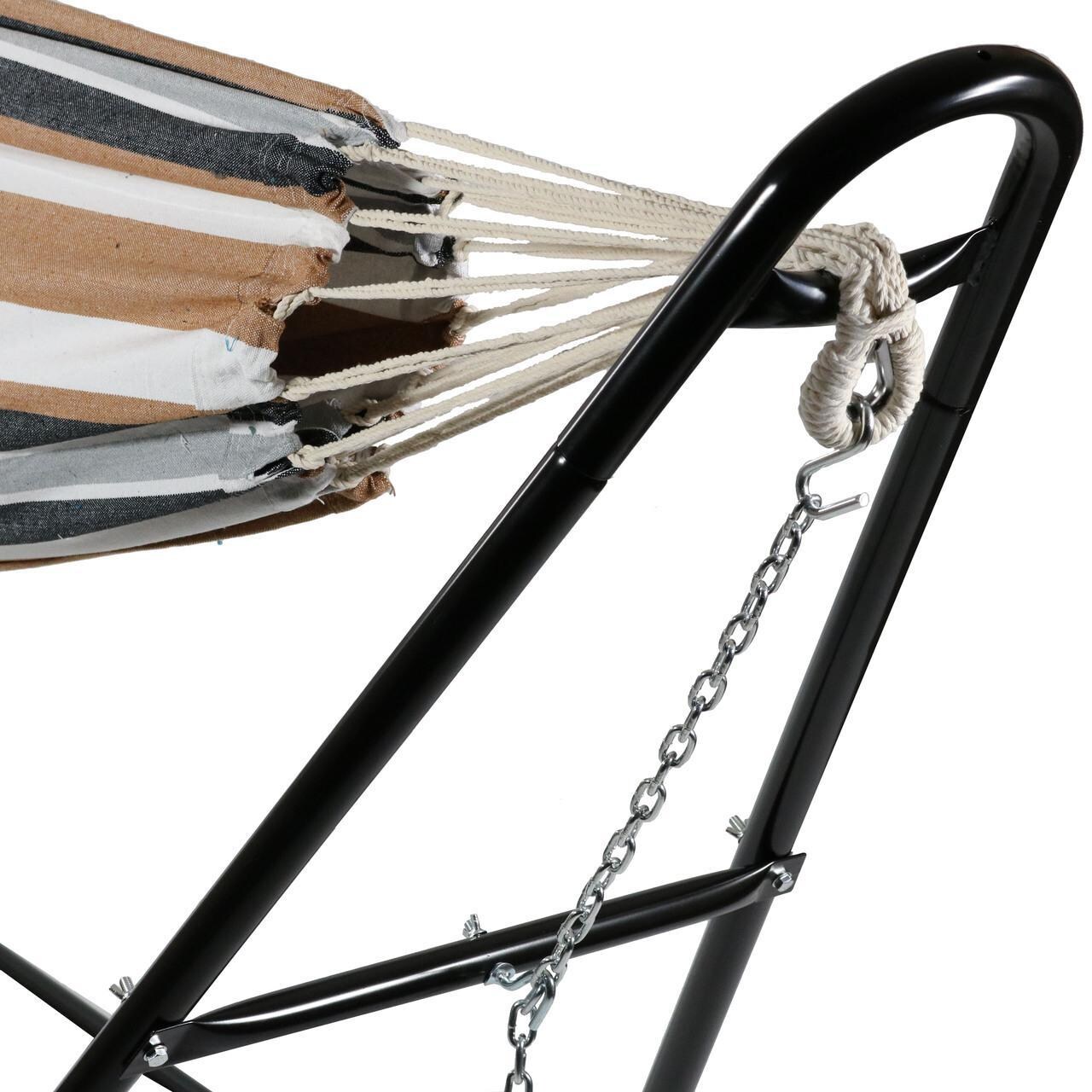 Ultimate Patio Brazilian Double Hammock w/ Universal Stand - Calming Desert - Hook Detail thumbnail