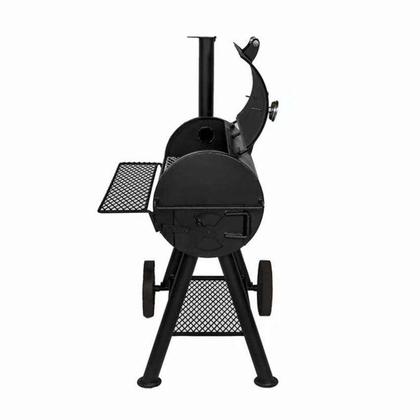 Texas Original Pits G-1636-SL 16x36 Corsicana Wood Fired Grill - Open Side View thumbnail