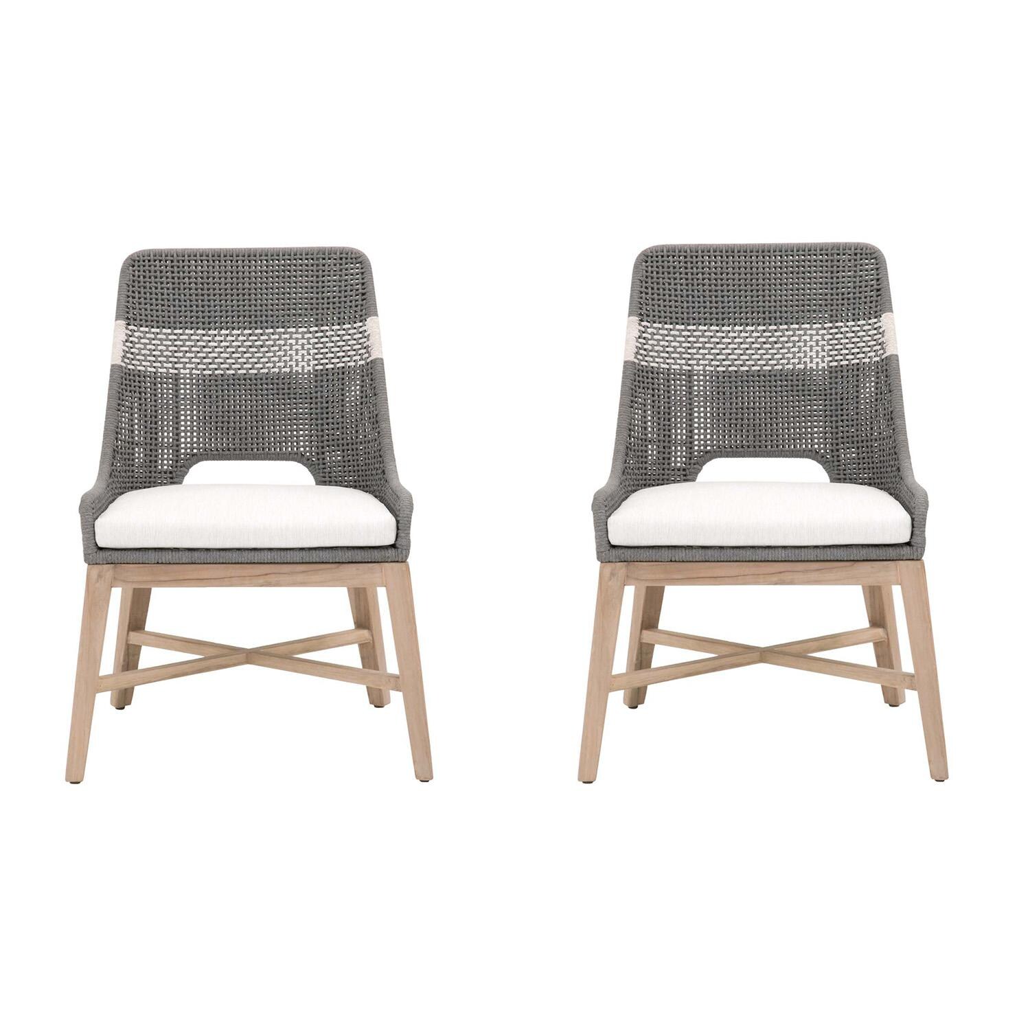 Cocoa Way Woven Rope Dining Chair in Dove - Set of 2 - By Lakeview