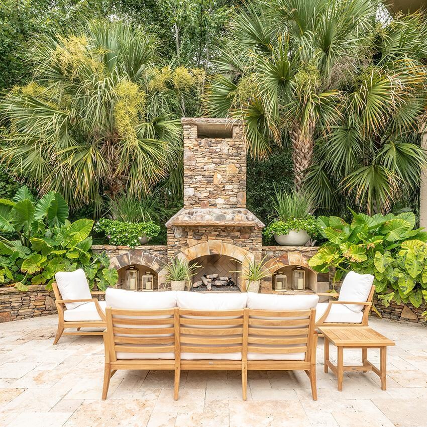 Teak + Table Charleston Sofa in Natural - Landscape - Lifestyle thumbnail