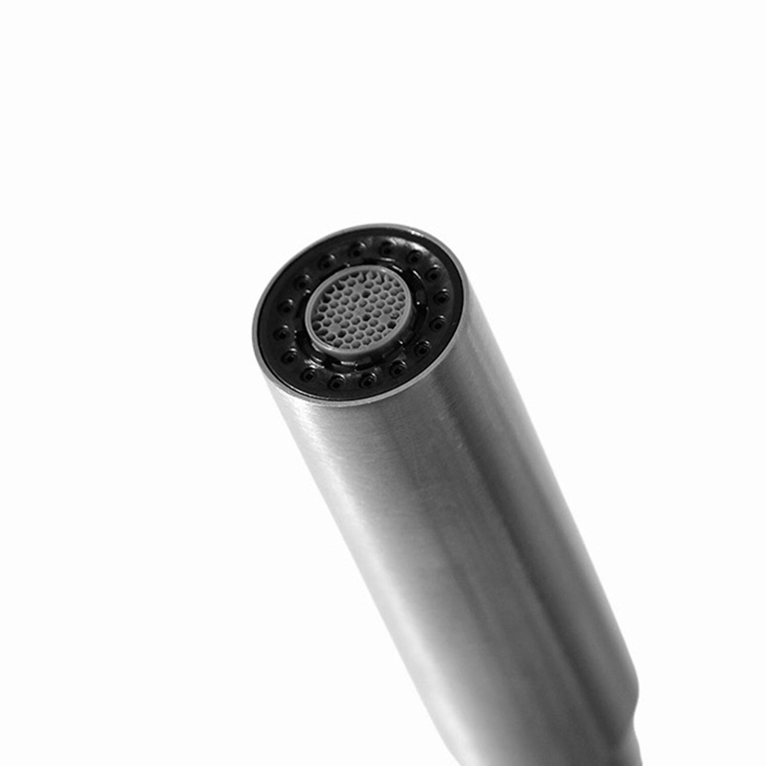 BBQGuys Signature BBQ-K163 Stainless Steel Outdoor Single Handle Pull-Down Gooseneck Hot/Cold Faucet - Sprayer Outlet Holes thumbnail