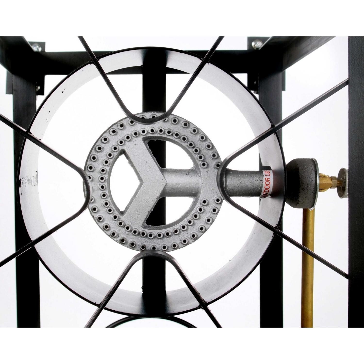 Cajun Cookware 2-Burner Propane Gas Stove On Cart - Burner thumbnail