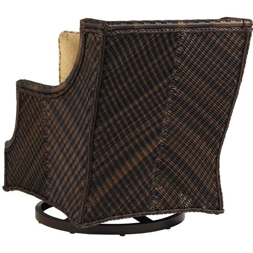 Tommy Bahama 3170-11SW Island Estate Lanai Wicker Patio Swivel Club Chair - Back thumbnail