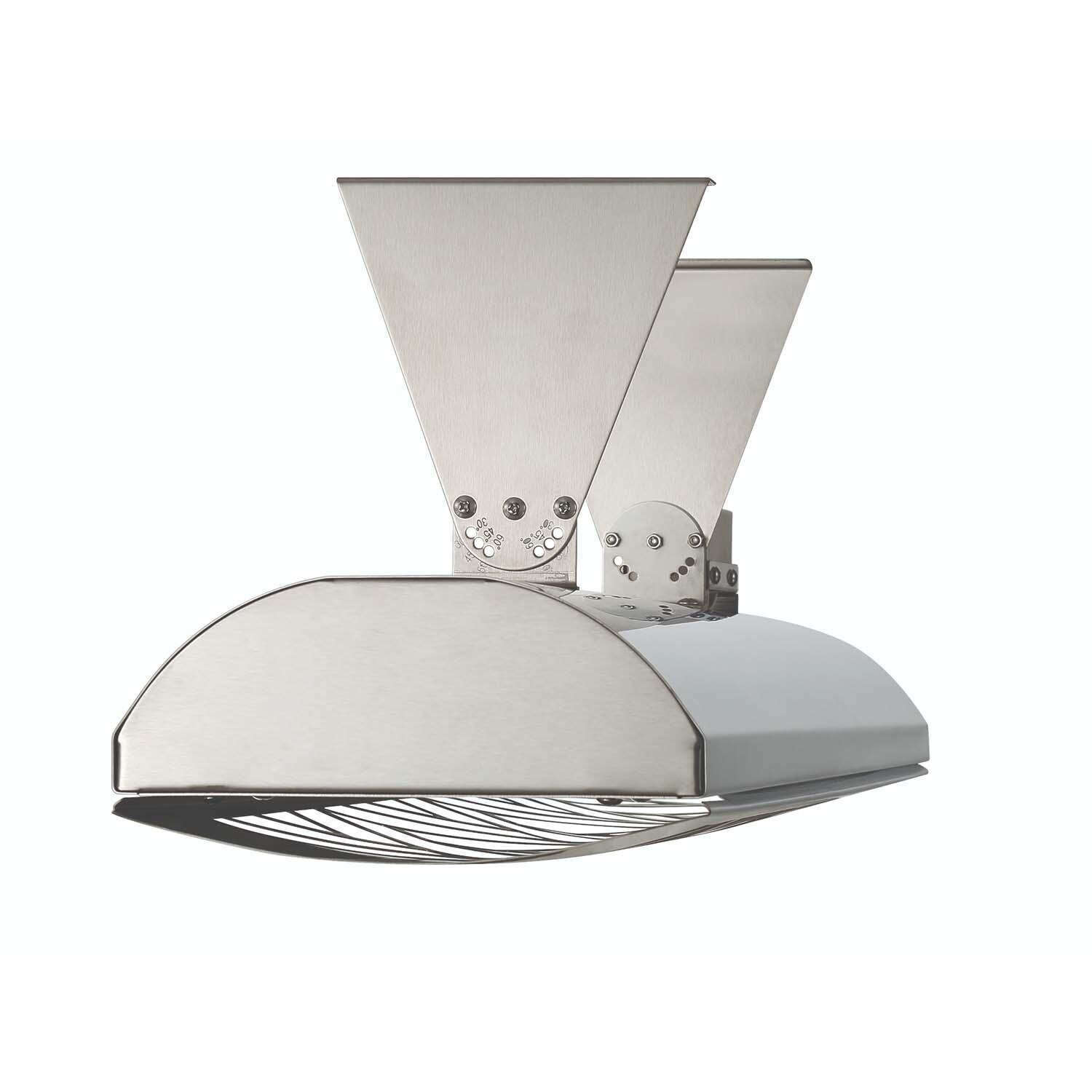 Eurofase EF40240S1 Cheveron Series 39-Inch 4000 Watt Dual Element 240V Electric Infrared Patio Heater - Stainless Steel - Ceiling Mount - White Background thumbnail