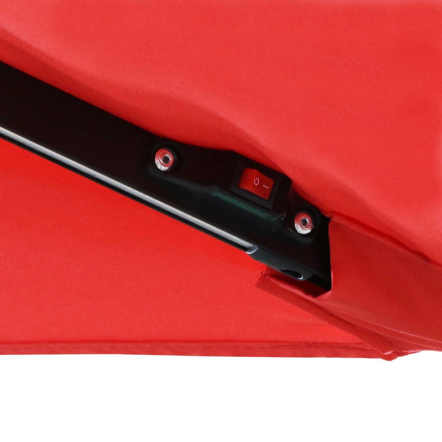 Ultimate Patio 10 Ft. Solar Lighted Patio Cantilever W/ Crank - Cherry - Light Switch thumbnail