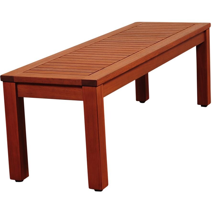 Amazonia SC RICHFIELD Richfield 53 Inch Eucalyptus Patio Backless Bench thumbnail