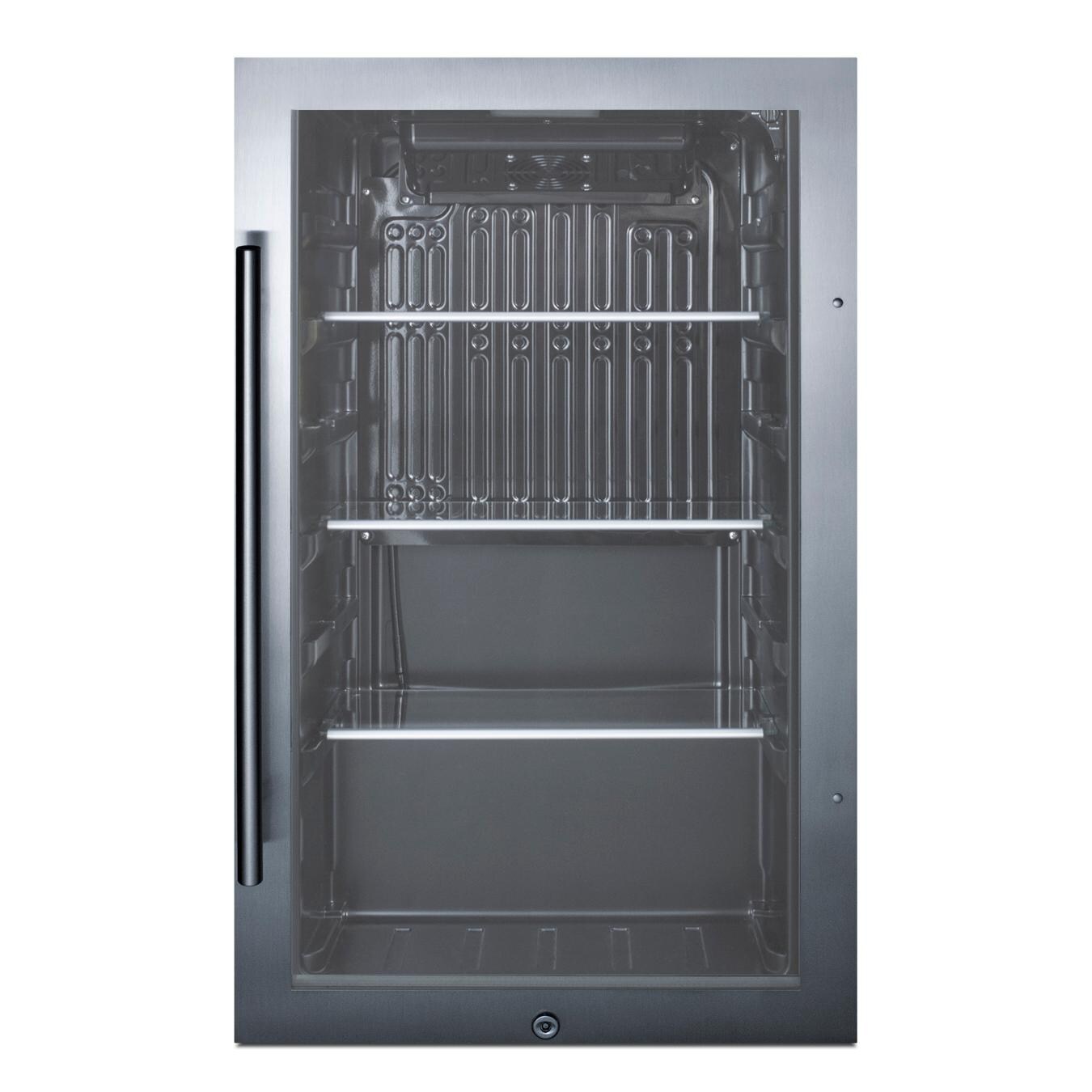 Summit Commercial 19-Inch 3.1 Cu. Ft. Shallow Depth Outdoor Rated Beverage Cooler - SPR488BOSCSS