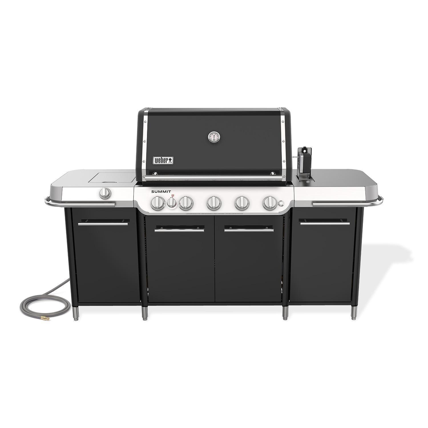 Weber 1500090 Summit GC38 E Natural Gas Grill Center - Black - Rotisserie - White Background thumbnail