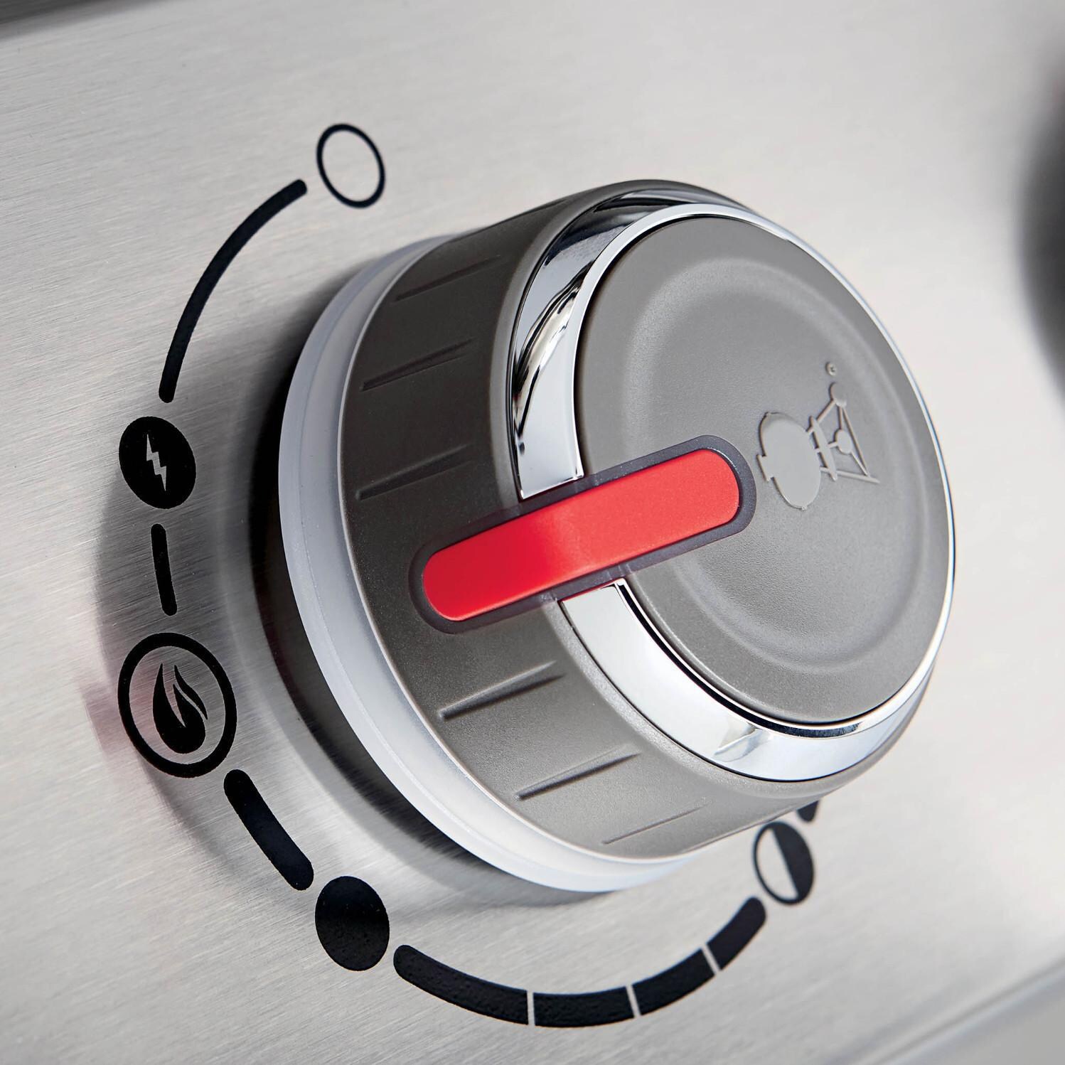 Weber Genesis II LX S-240 Freestanding Natural Gas Grill - Control Knob In High Plus Position thumbnail