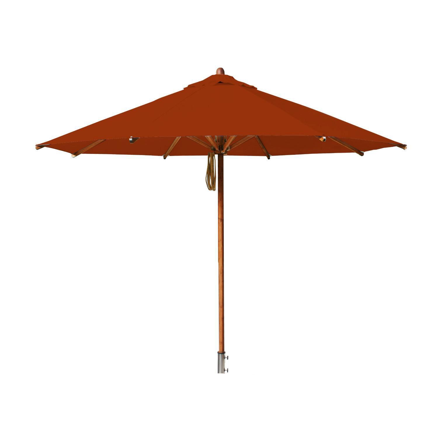 Bambrella Levante 10 Ft. Round Market Umbrella - 1 1/2-Inch Pole - Terracotta Canopy