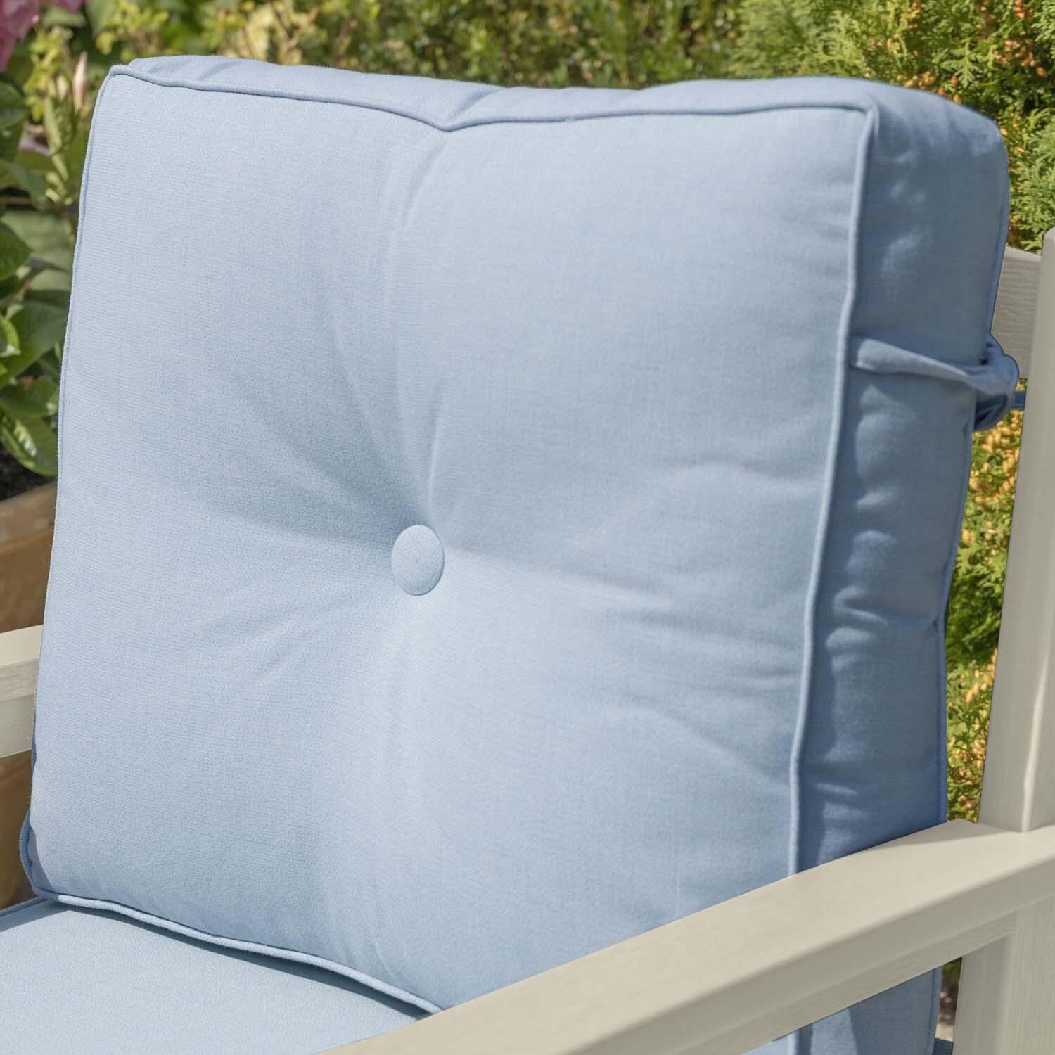 Blushing Bay 3 Pc Recycled Plastic Seating Set in Bliss Dew/Whitewash by Lakeview Outdoor Designs - Cushion - Detail thumbnail