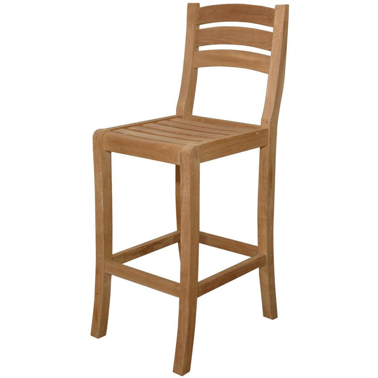 Anderson Teak Mandalay Teak Patio Bar Stool BBQGuys