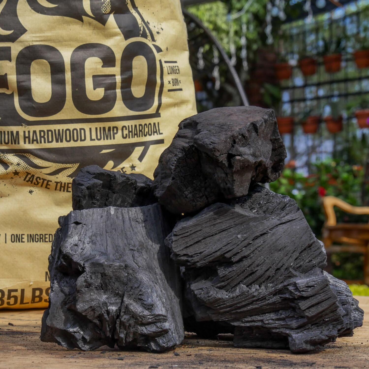 FOGO Charcoal FP35 Super Premium Natural Hardwood Lump Charcoal - 35 Lbs - Charcoal Detail thumbnail