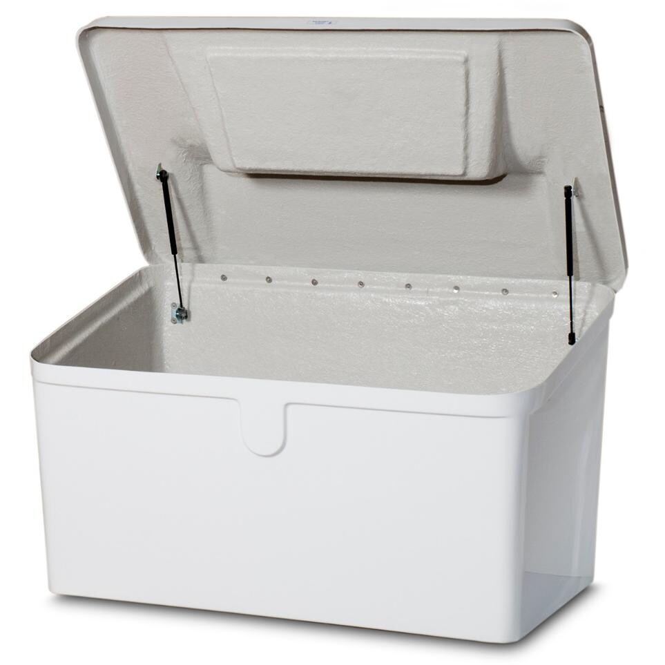 Designer Chests Fiberglass Outdoor Storage Chest With Recessed Top