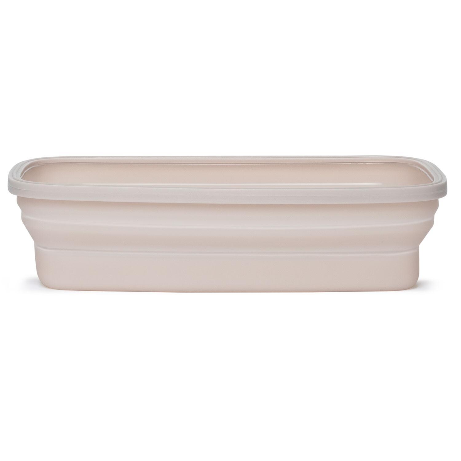 Drip EZ SCNDZ-3PK-1-SS Secondz Food Storage Prep Tub - Sandstone - Large Food Storage - Lid Off - White Background thumbnail