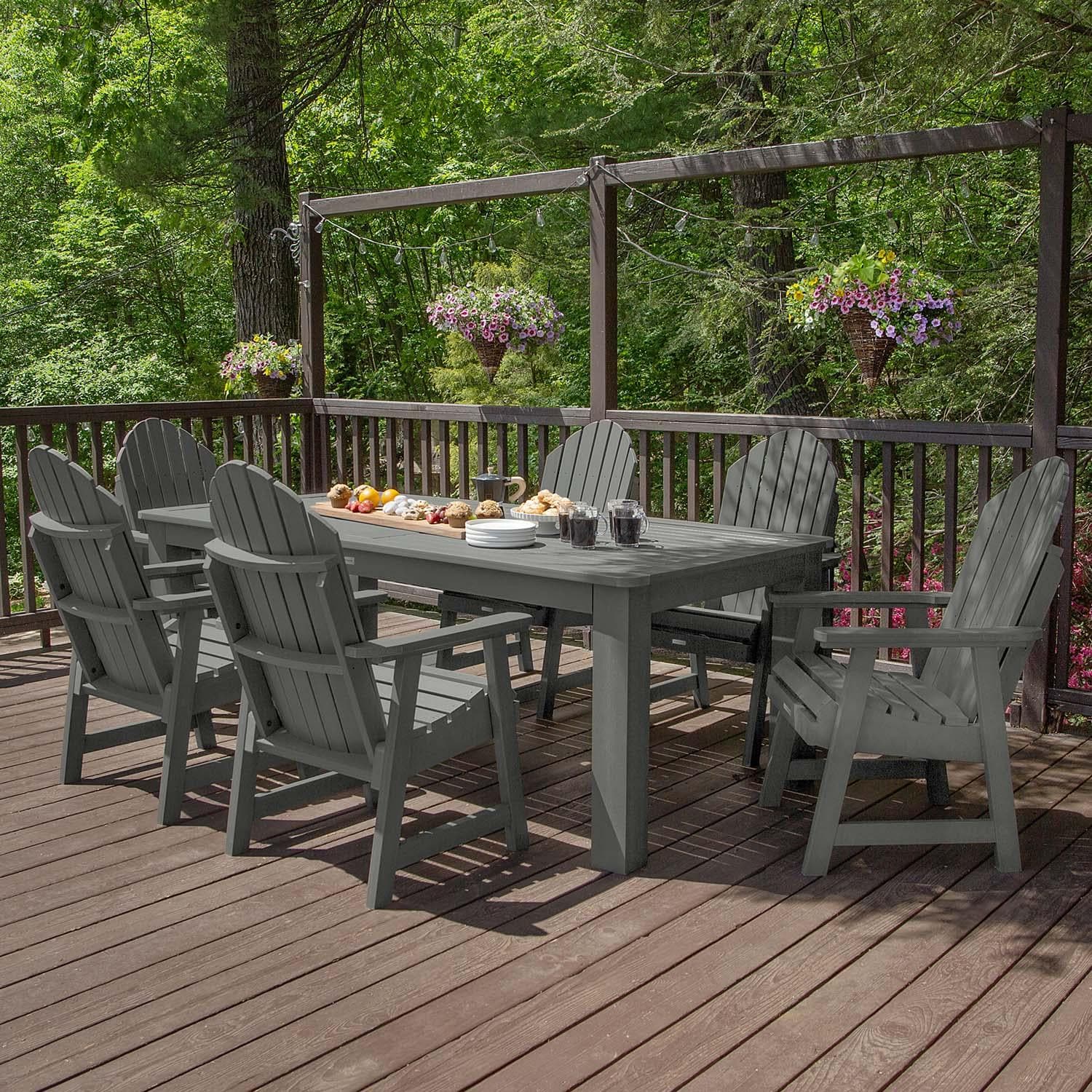 Dream Bay 7 Pc Recycled Plastic Dining Set In Coastal Teak by Lakeview - Lifestyle thumbnail