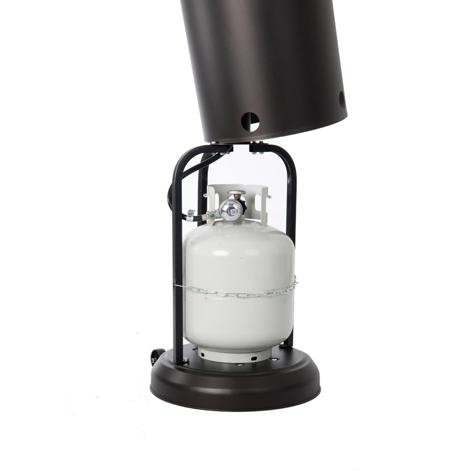 Ultimate Patio SC65264 48,000 BTU Propane Outdoor Patio Heater w/ Table - Mocha - Propane Tank Storage - Detail thumbnail