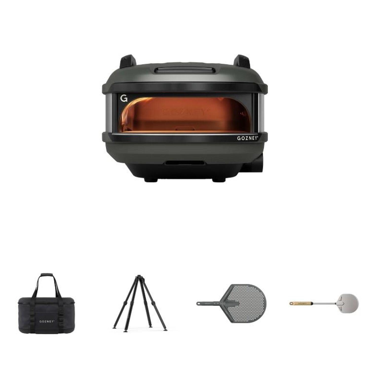 Gozney GTPOBUS1225 Black Tread Propane Pizza Oven Bundle - Included Components - White Background thumbnail