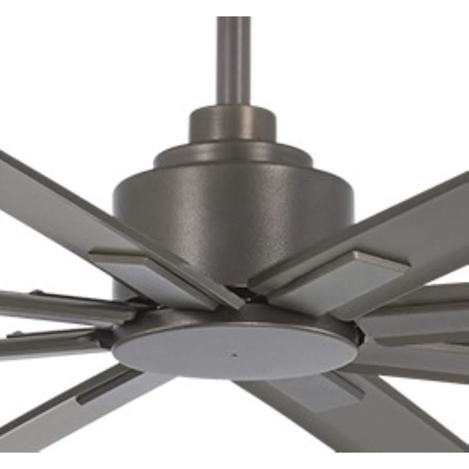 Minka-Aire F896-84-SI Xtreme H2O 84-Inch 8-Blade Ceiling Fan in Smoked Iron Finish w/ Smoked Iron Blades - Closeup thumbnail