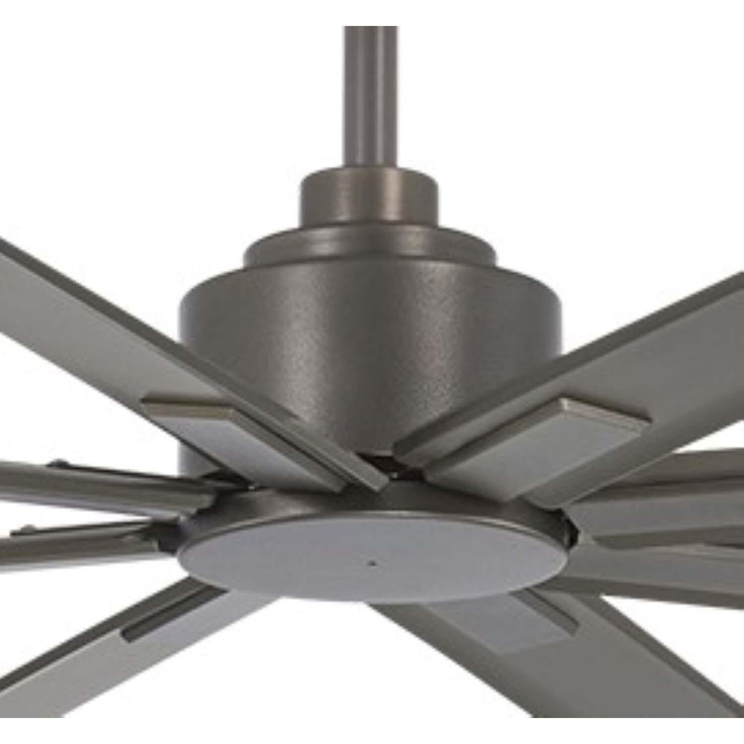 Minka-Aire F896-84-SI Xtreme H2O 84-Inch 8-Blade Ceiling Fan in Smoked Iron Finish w/ Smoked Iron Blades - Closeup thumbnail