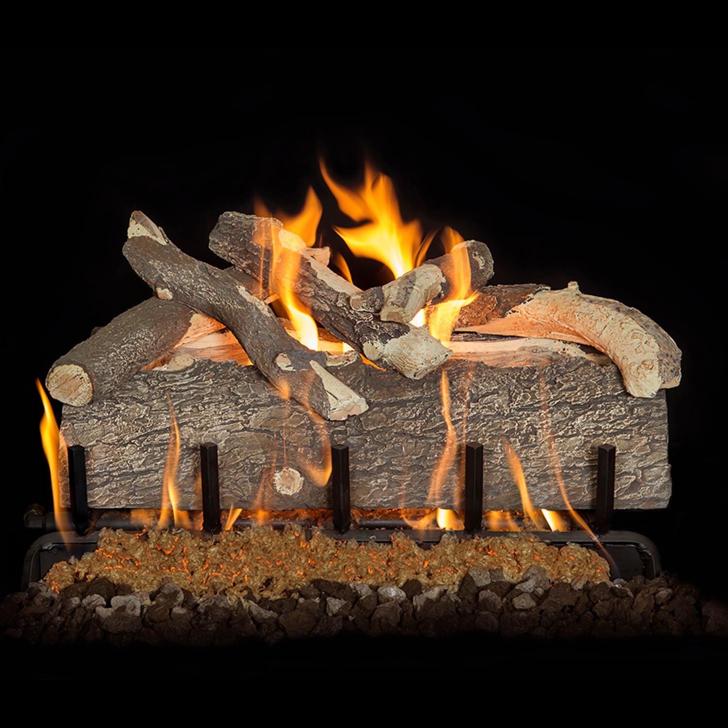 Grand Canyon 24-Inch Blue Pine Split Logs (Logs Only - Burner Not Included) - Bark Side thumbnail