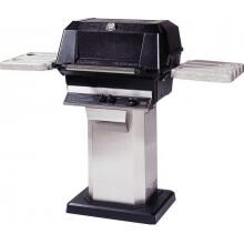 MHP WNK4 Natural Gas Grill With Nu-Stone Shelves And SearMagic Grids On Stainless Patio Base