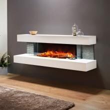 Evolution Fires Vegas 72-Inch Wall Mount Electric Fireplace - White - EFV72W image